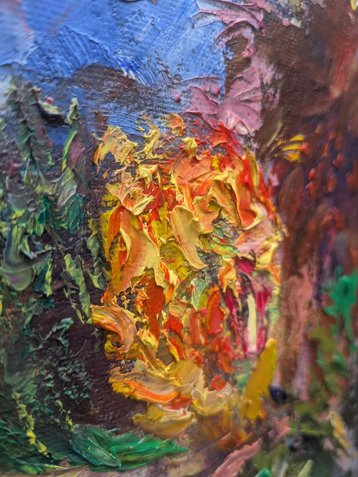 Autumn Bouquet in a Jug — angled detail view