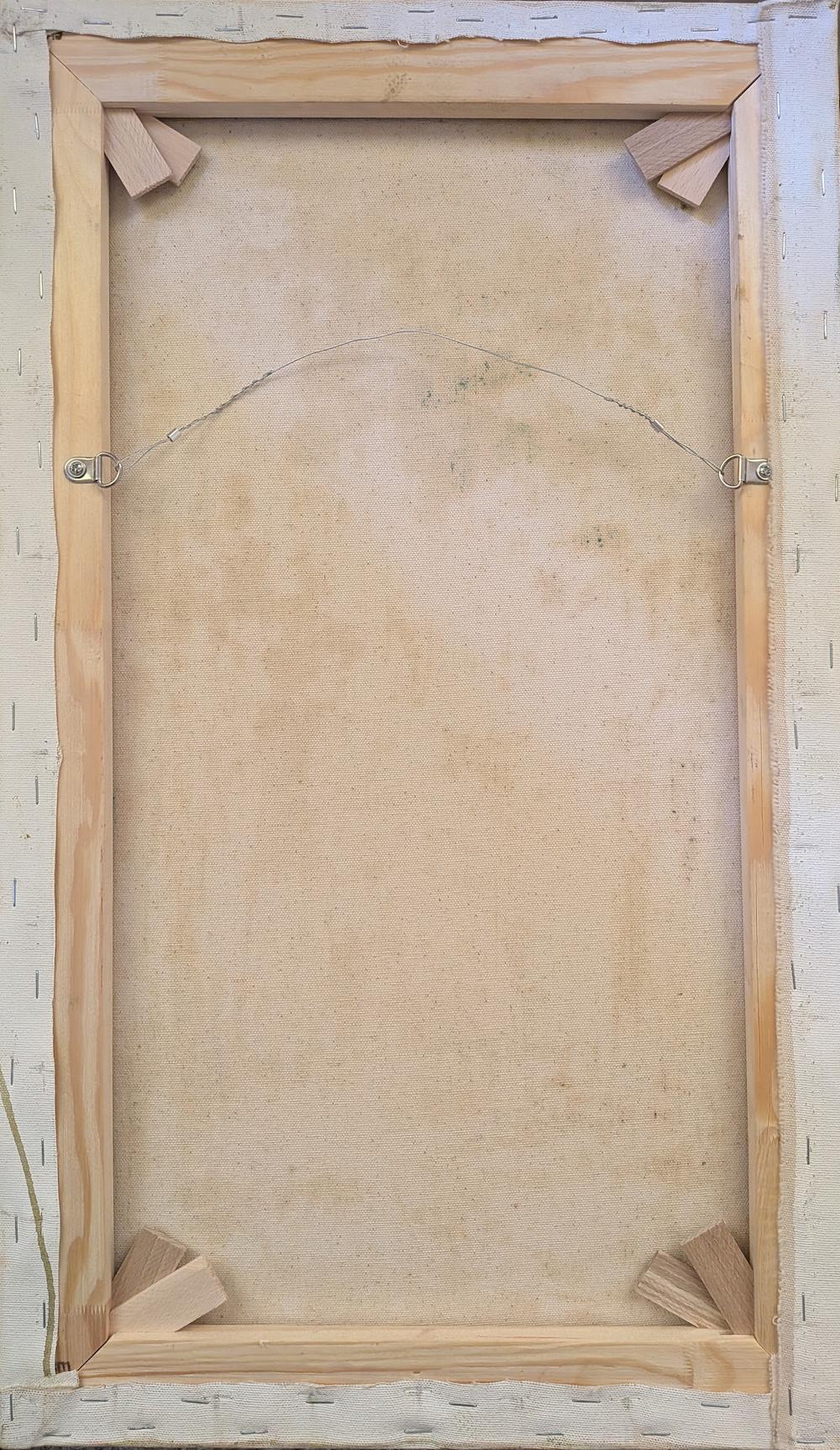 Avenue near Schloss Rheydt — back of the stretched canvas, ready to hang