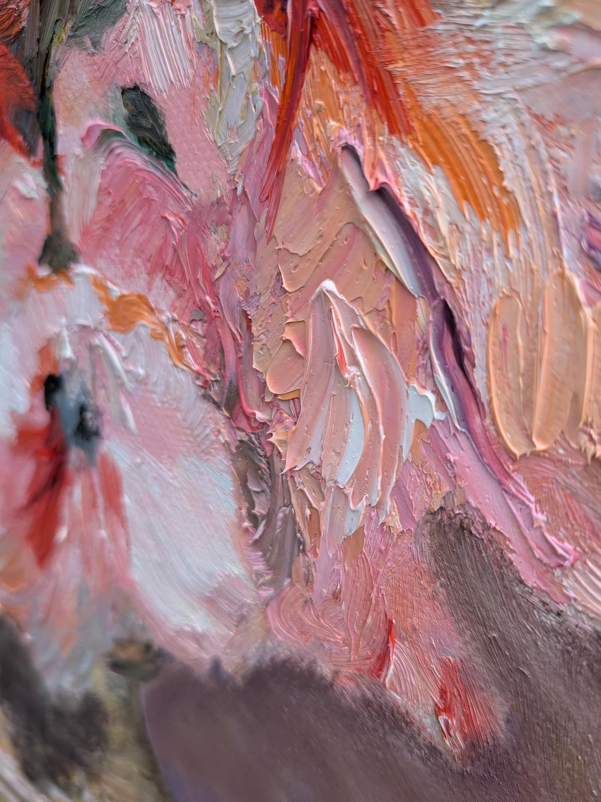 Gladiolas — angled detail view