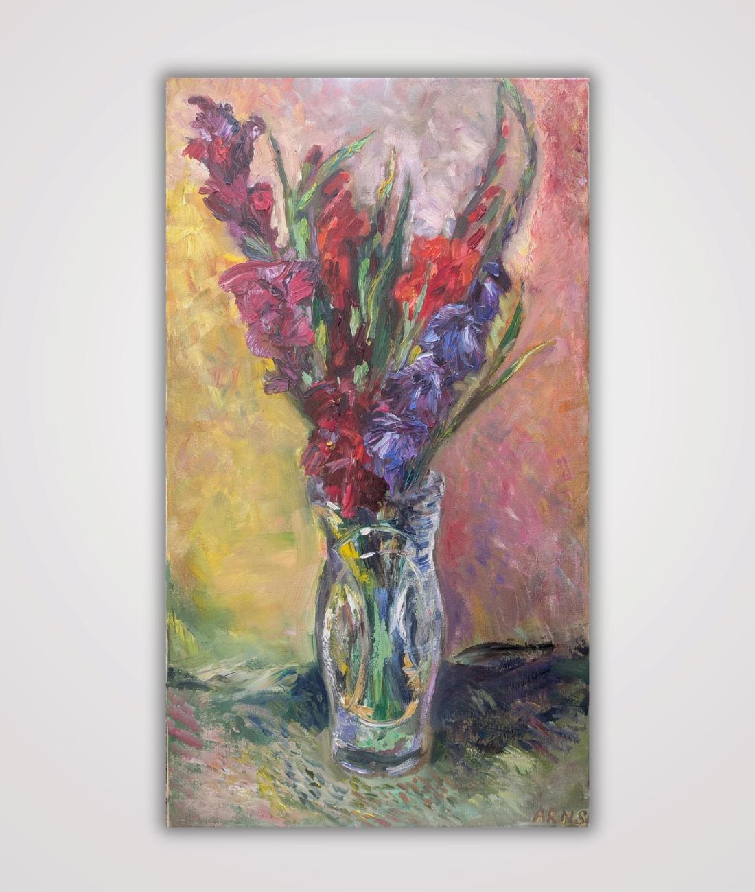 Gladiolas in a Vase — full view