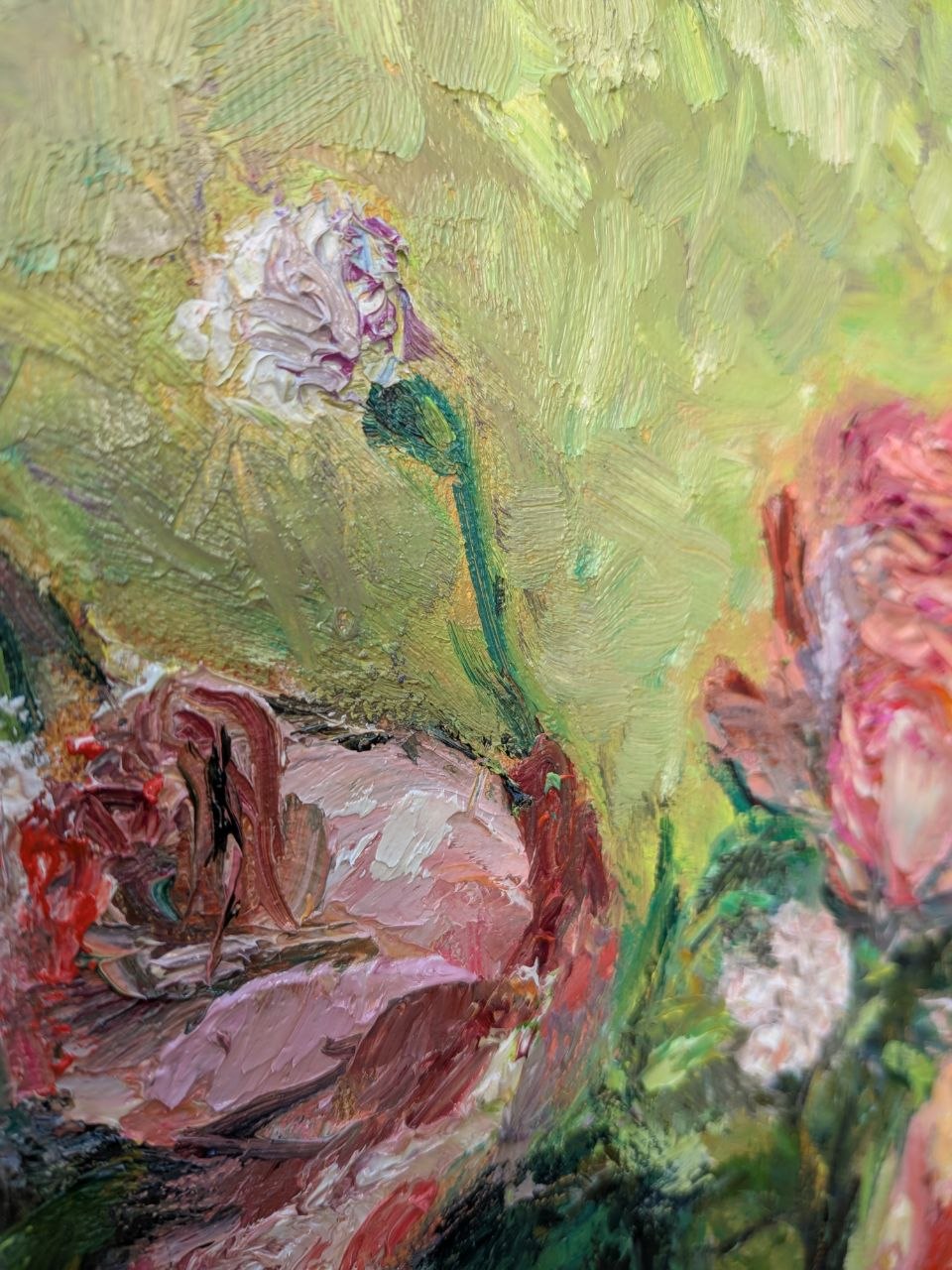 Roses in a Vase — detail view