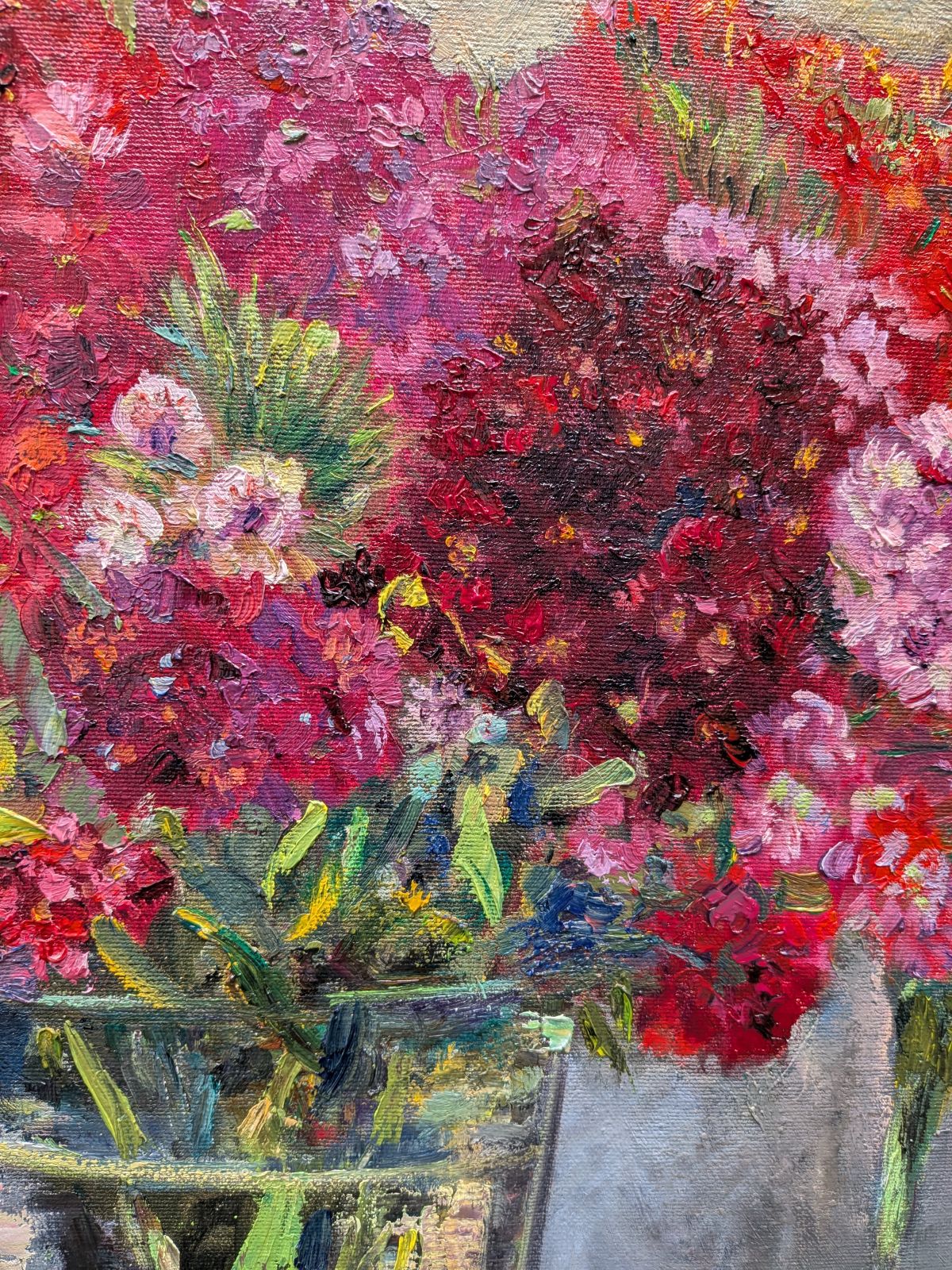 Sweet Williams in Glass — detail view