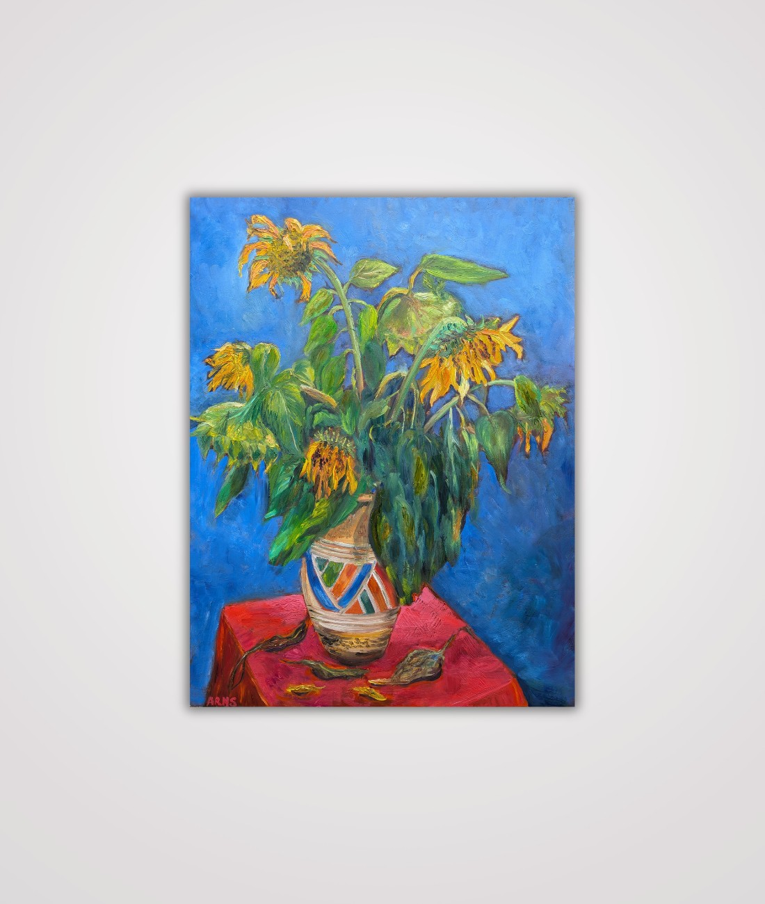 The Last Sunflowers — Original-Ölgemälde von Marina Arns, 60 × 80 cm