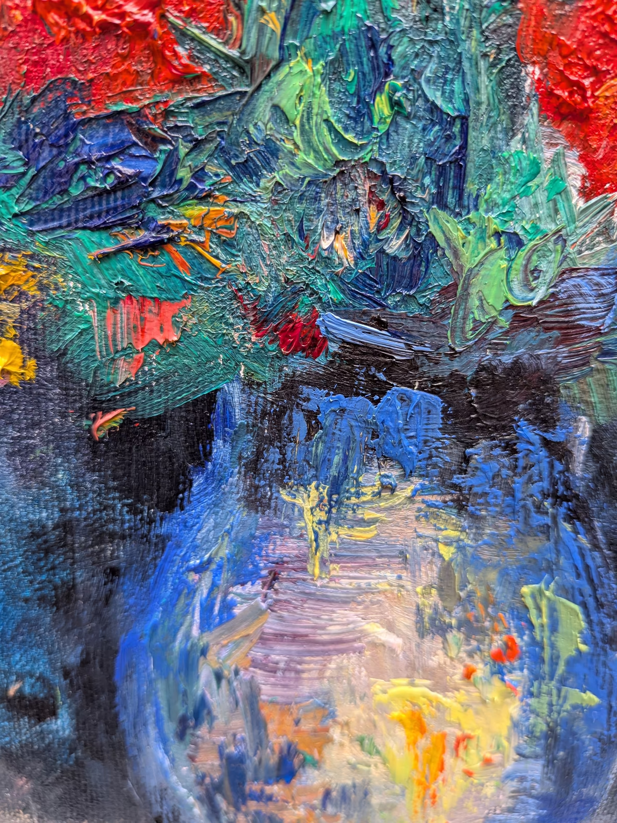 Wild Bouquet in Blue — detail view