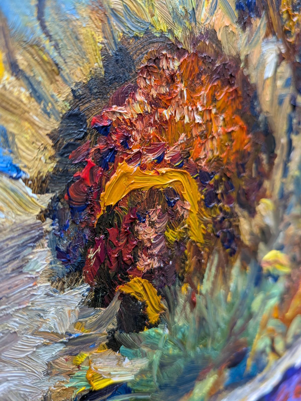 Withered Sunflowers — Detailansicht im Winkel